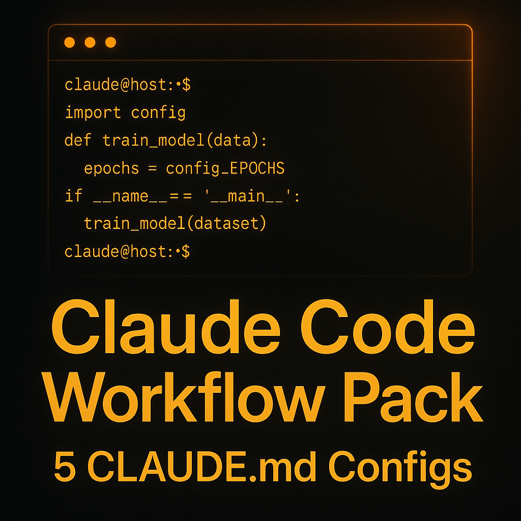 Claude Code Workflow Pack — 5 CLAUDE.md Configs